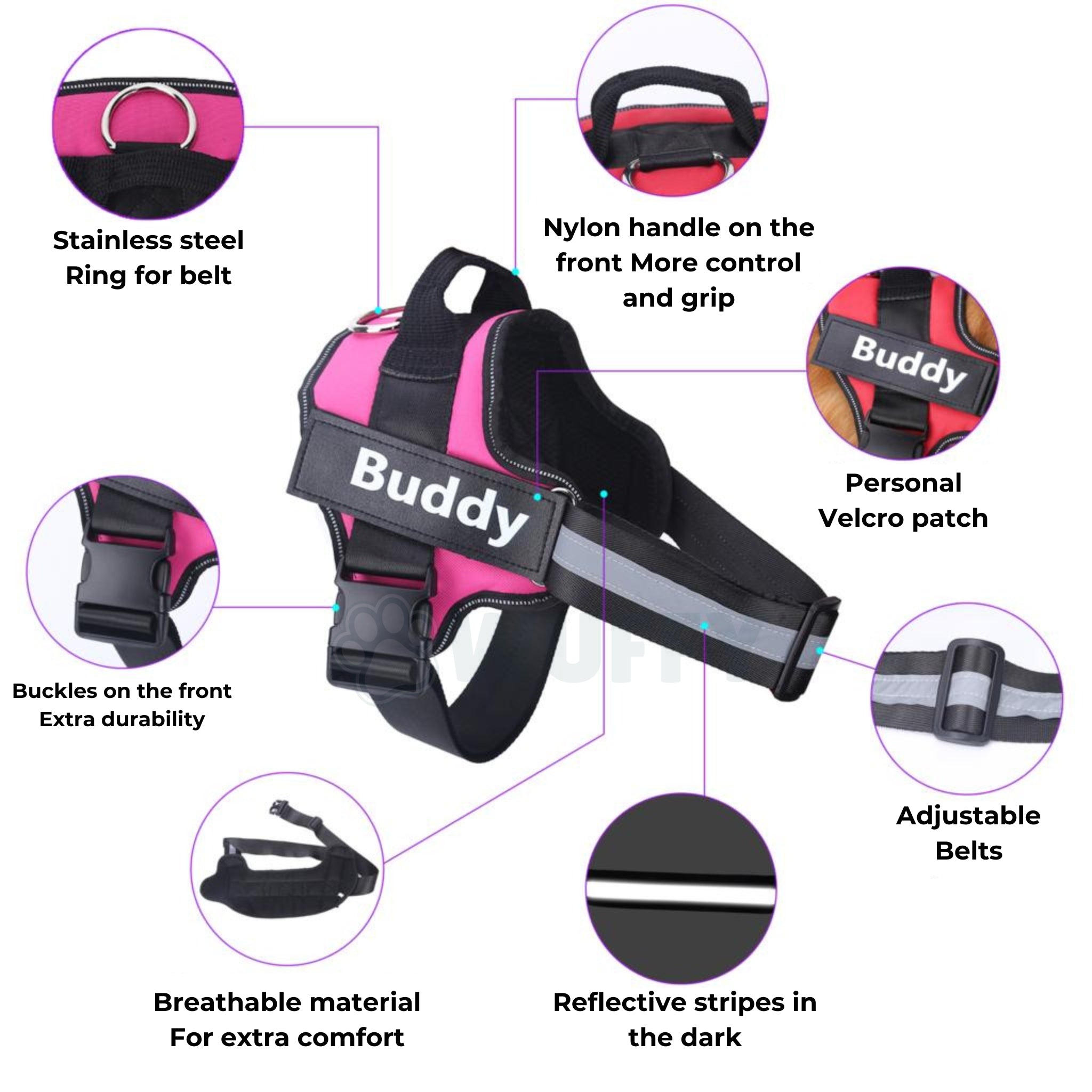 Wuffy™ Personalized No-Pull Dog Harness
